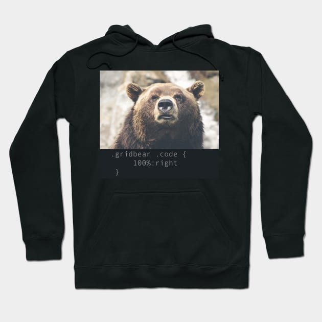 Grid Bear Codes Hoodie by gridtalk